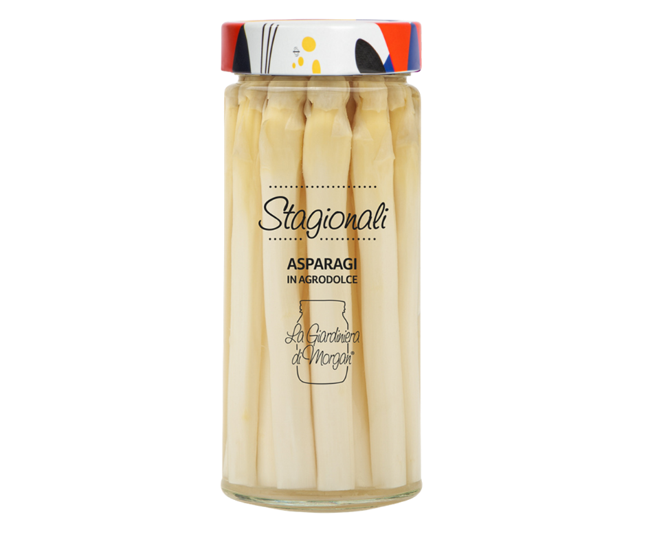 Sweet and sour white asparagus